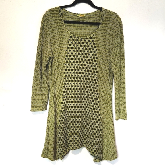 Tianello Aston Tunic 3/4 Length Sleeves Jacquard Knit Asbury Size Large EUC - Picture 11 of 11
